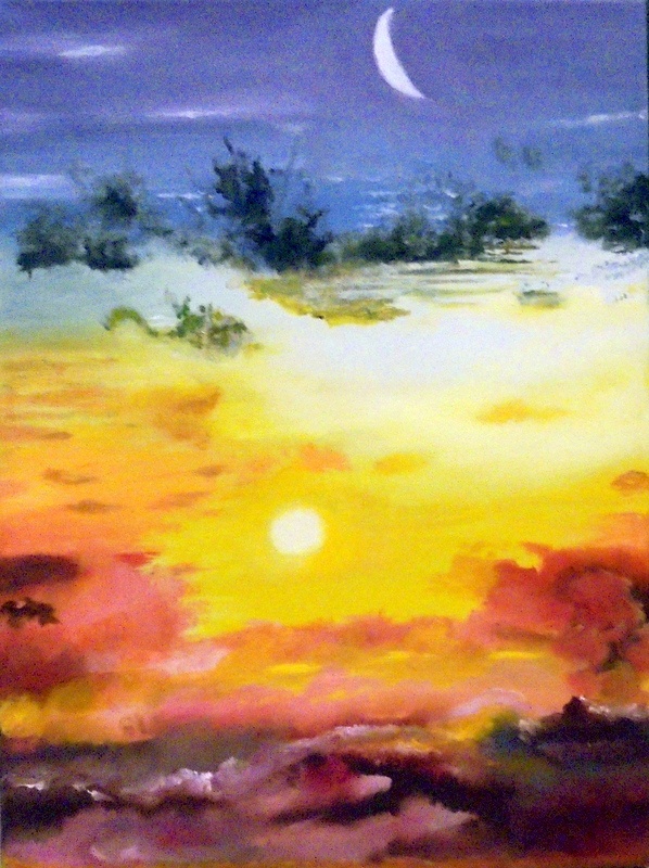 Peinture à l'huile de M-Doli (Monique Dolimont)